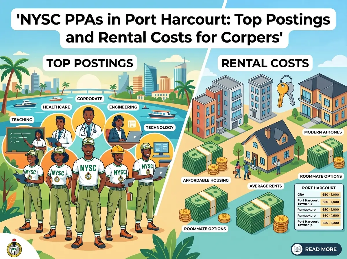 NYSC PPAs in Port Harcourt: Top Postings and Rental Costs for Corpers